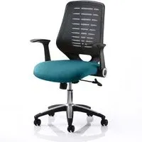 Relay Task Office Chair with Folding Arms - Teal