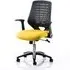 Relay Task Office Chair with Folding Arms - Yellow, Airmesh
