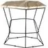 Relics Hexagonal Side Table - Black, Onyx Stone