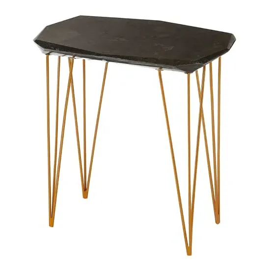 Relics Large Side Table - Black, Marble image