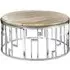 Relics Round Coffee Table - Silver, Onyx Stone