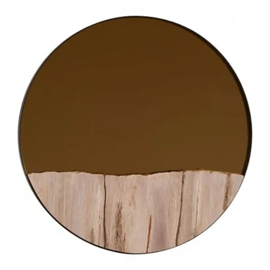 Relics Round Wall Mirror - Gold, Iron image