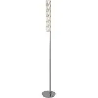 Remy LED Tube Bar Floor Lamp - Chrome, Crystal