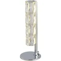 Remy LED Tube Bar Table Lamp - Chrome, Crystal