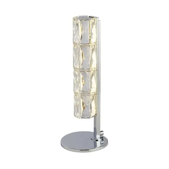 Remy LED Tube Bar Table Lamp - Chrome, Crystal image
