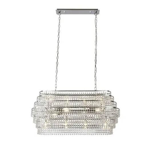 Rene Wall Hung 12 Light Pendant - Chrome, Crystal image