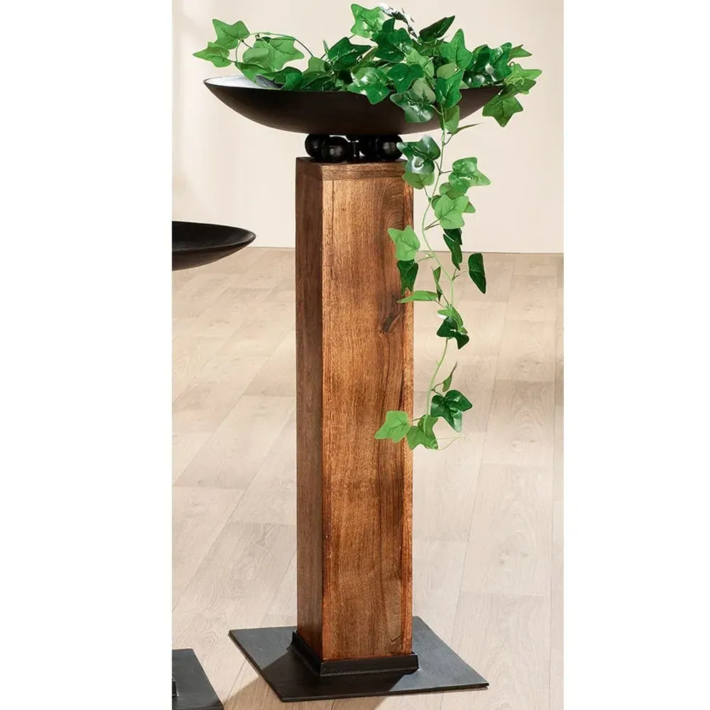 Renee Large Bowl Stand - Anthracite, Mango Wood image