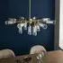 Reno 13 Light Ribbed Glass Pendant Ceiling Light - Satin Brass