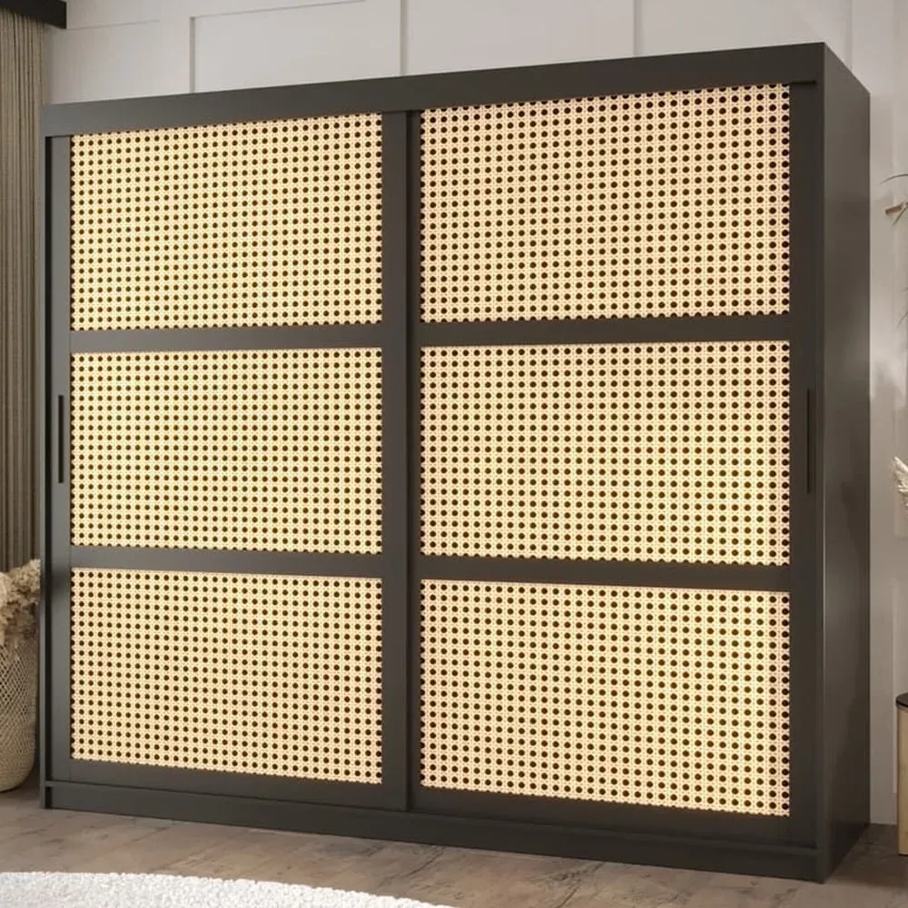 Reno 2-Door Sliding Wardrobe - Black