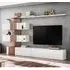 Reno Entertainment Unit with LED - White, Sterling Oak