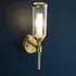 Reno Ribbed Glass Wall Light - Satin Brass