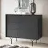 Reno Small Sideboard with 1 Door 3 Drawers - Graphite