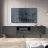 Reno TV Stand with 2 Flap Doors - Graphite, Wood