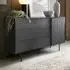 Reno Wide Sideboard with 1 Door 3 Drawers - Graphite