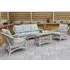 Renton Rattan Garden Sofa Set with Coffee Table - White