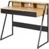 Renton Wooden Laptop Desk with Drawers - Oak, Black