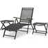 Resaca 3-Piece Garden Lounge Set with Adjustable Backrest - Black