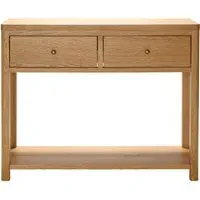 Reston Console Table with 2 Drawers - Oak