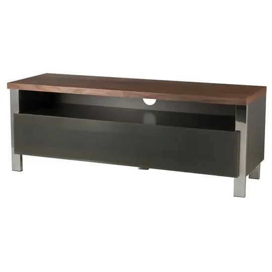 Reston Small TV Stand with Glass Door - Walnut image