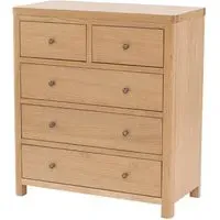 Reston Tall Chest of 5 Drawers - Oak