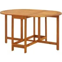 Revano Garden Folding Dining Table - Brown, Acacia Wood alternate view