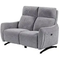 Revere 2-Seater Electric Recliner Sofa - Pewter, Fabric