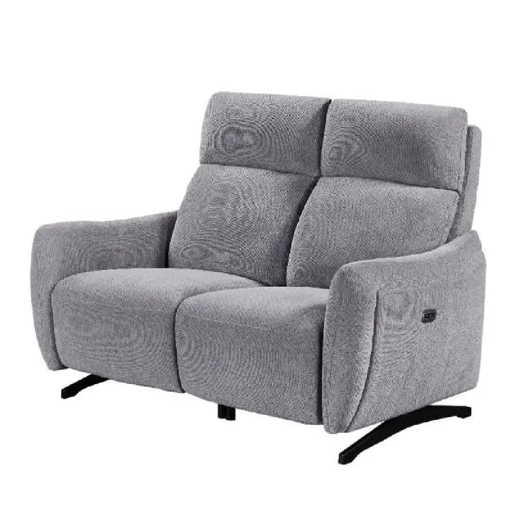 Revere 2-Seater Electric Recliner Sofa - Pewter, Fabric
