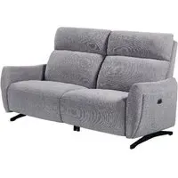 Revere 3-Seater Electric Recliner Sofa - Pewter, Fabric