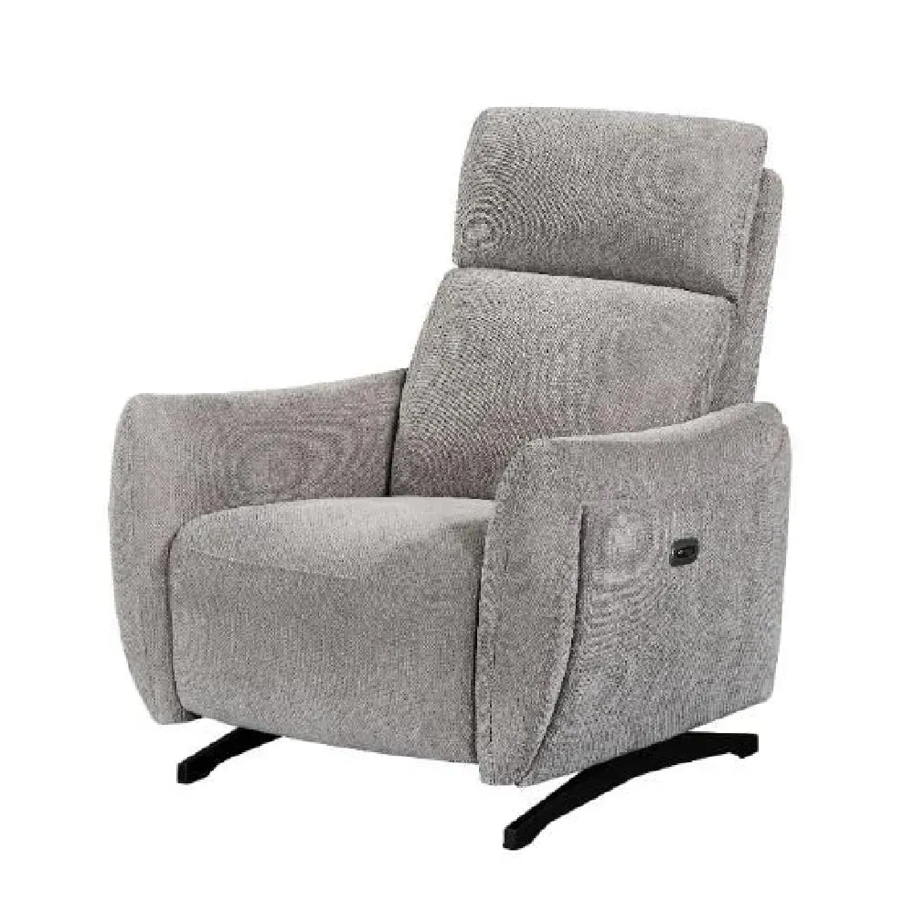 Revere Single Electric Recliner Chair - Natural, Fabric
