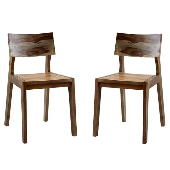 Reverso Dining Chairs Pair - Two Tone Oak, Reclaimed Wood