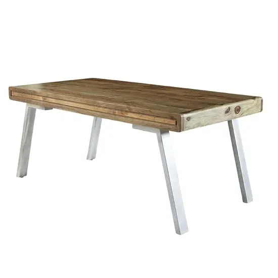 Reverso Large Dining Table - Two Tone Oak, Reclaimed Wood