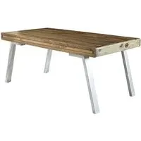 Reverso Medium Dining Table - Two Tone Oak, Reclaimed Wood