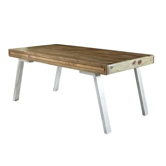 Reverso Medium Dining Table - Two Tone Oak, Reclaimed Wood