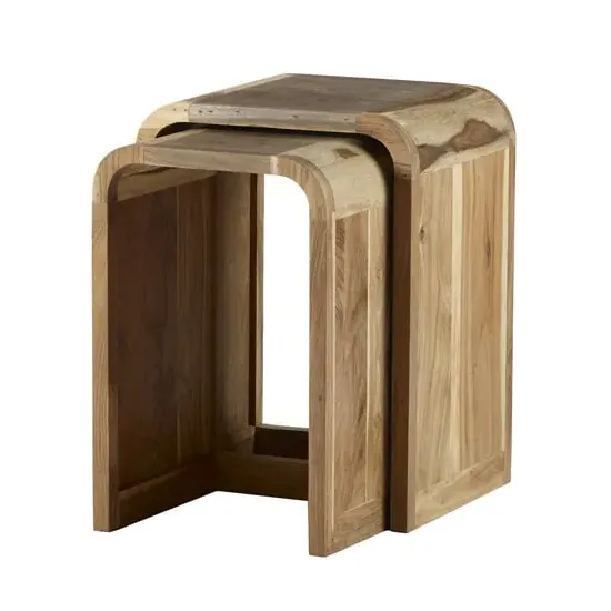 Reverso Nest of 2 Tables - Two Tone Oak, Reclaimed Wood image