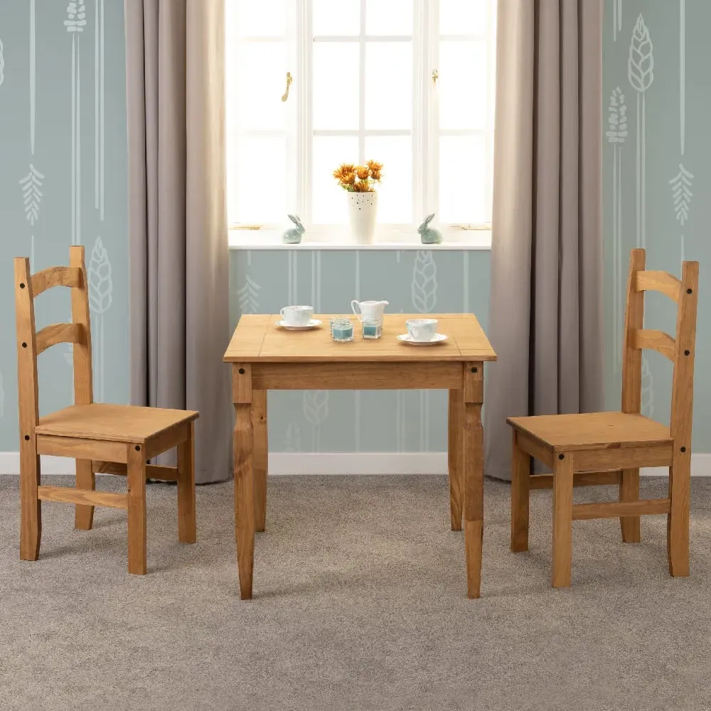 Revolution 3-Piece Dining Set with 2 Chairs - Waxed Pine