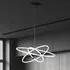 Revolve LED 3 Ring Ceiling Pendant Light - Black
