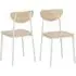 Rexford Dining Chairs Set of 2 - Light Oak, White Frame