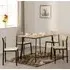 Rexford Dining Table with 4 Chairs - Light Oak, Black