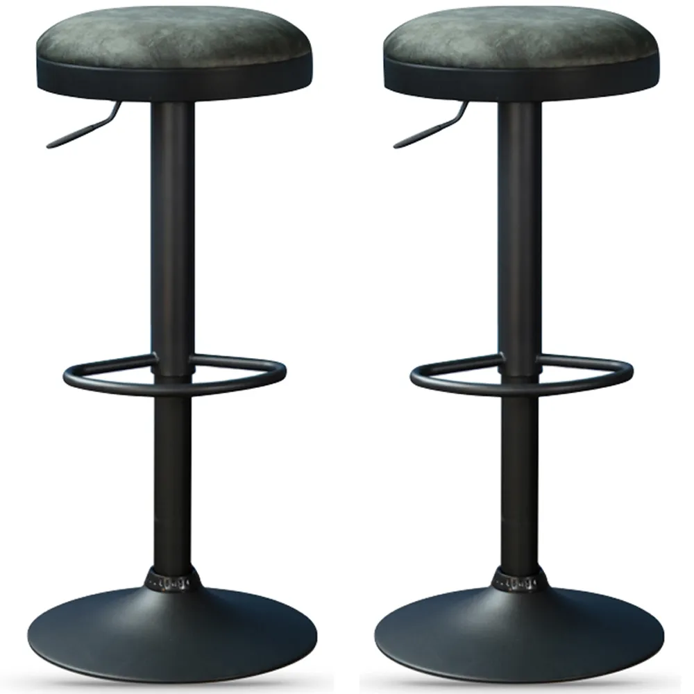 Rexford Gas Lift Bar Stools Pair - Olive, Fabric product
