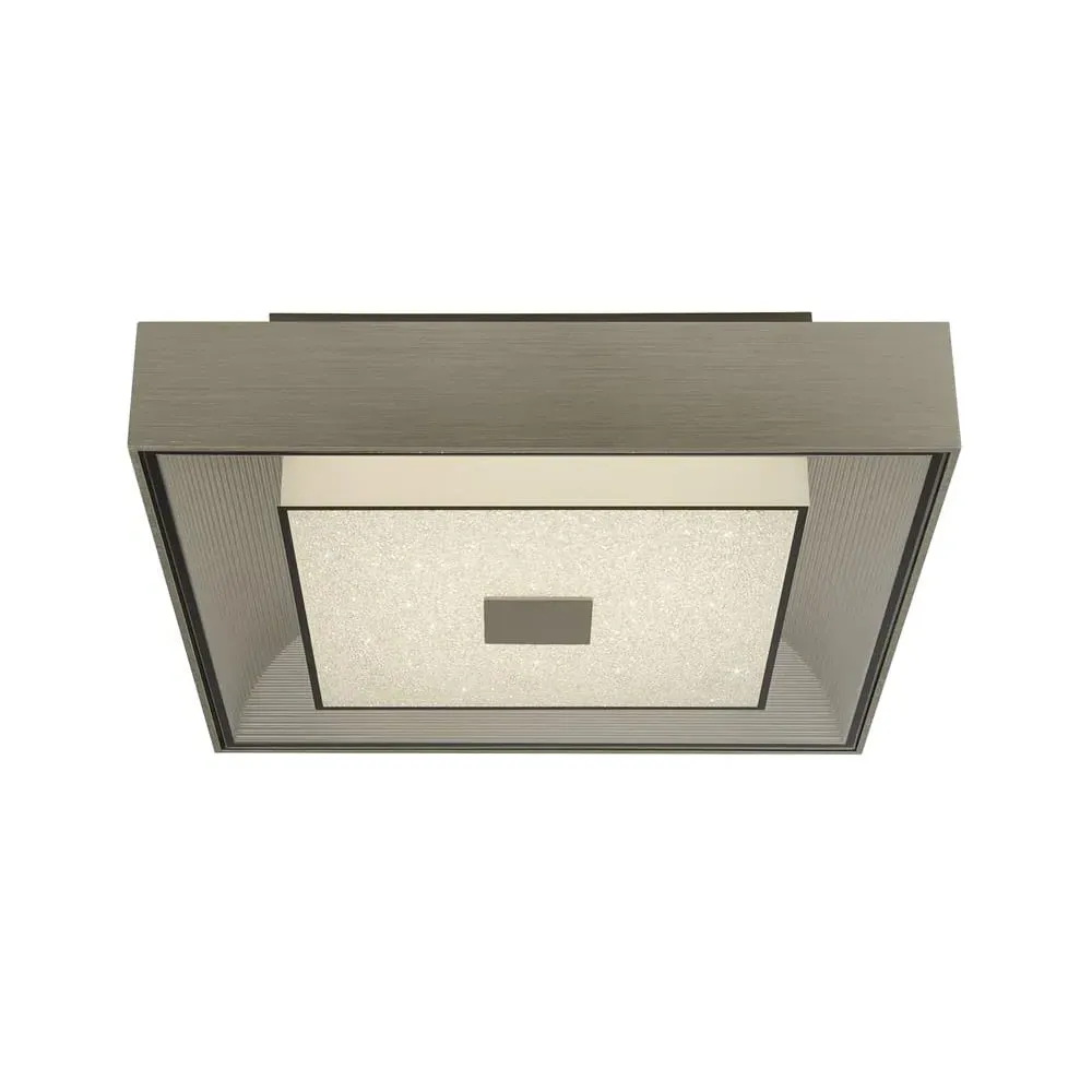 Rhea LED Flush Ceiling Light - Silver, Crystal Sand image