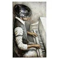 Rhythm And Blues Picture Metal Wall Art - Blue