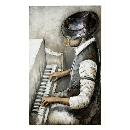 Rhythm And Blues Picture Metal Wall Art - Blue