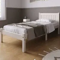 Ria Single Bed Frame - White Wash