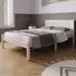 Ria Small Double Bed Frame - White Wash