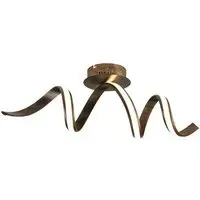 Ribbon Design LED Ceiling Flush Light - Black, Gold