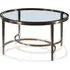 Ribery Clear Glass Coffee Table - Clear, Brass