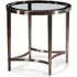 Ribery Clear Glass End Table - Clear, Brass