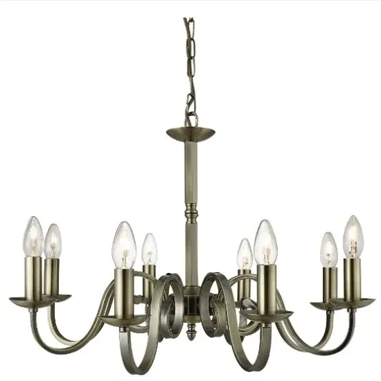 Richmond 8 Light Ceiling Light - Antique Brass
