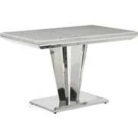 Richmond Rectangular Dining Table - White, Marble alternate view