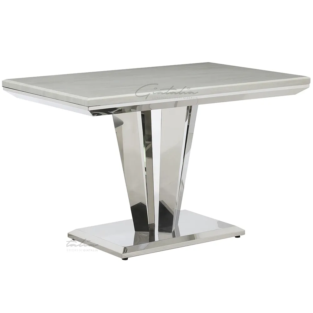 Richmond Rectangular Dining Table - White, Marble product